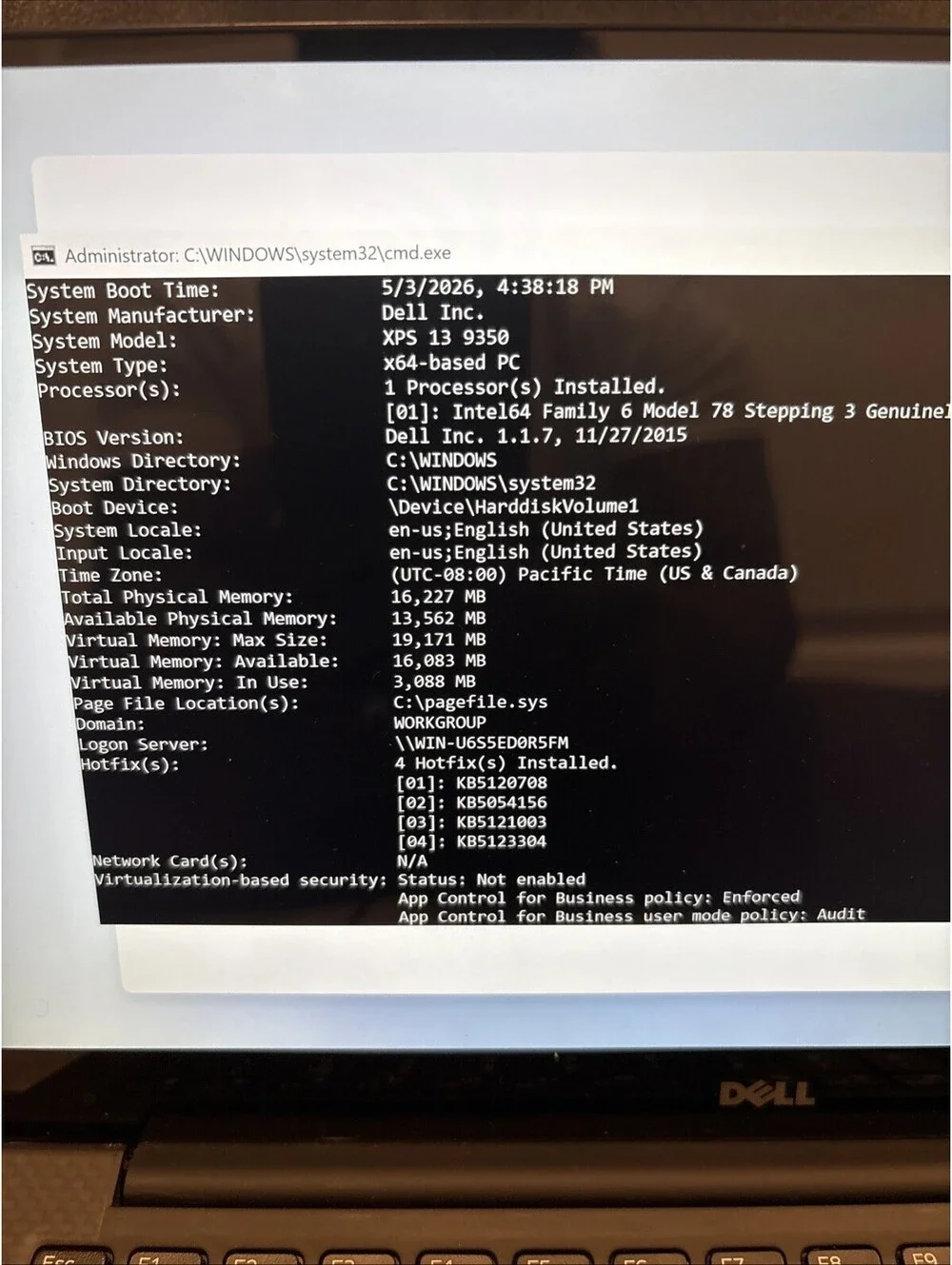 Dell XPS 13 9350 13.3